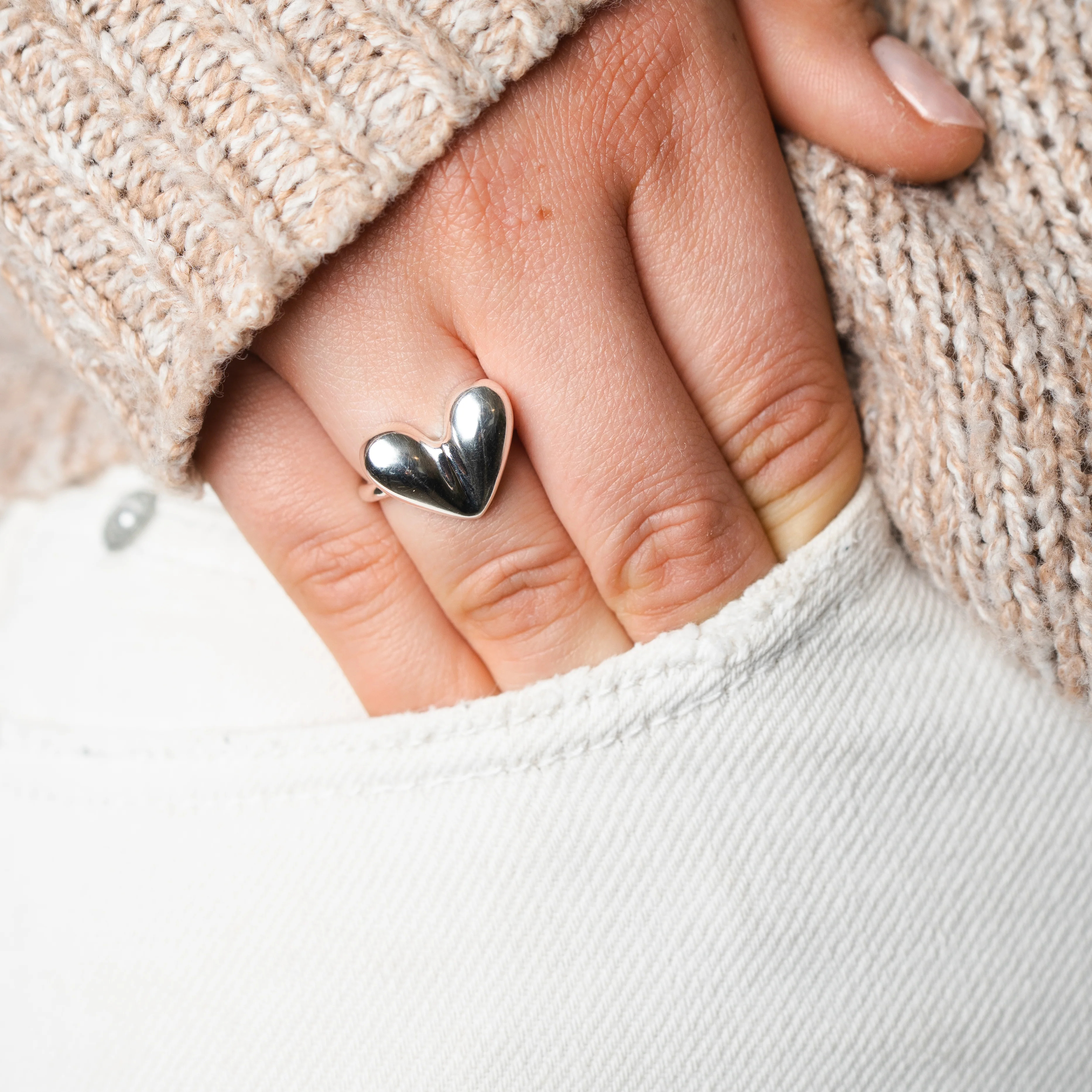 Anillo ajustable corazón inflado - Image 4