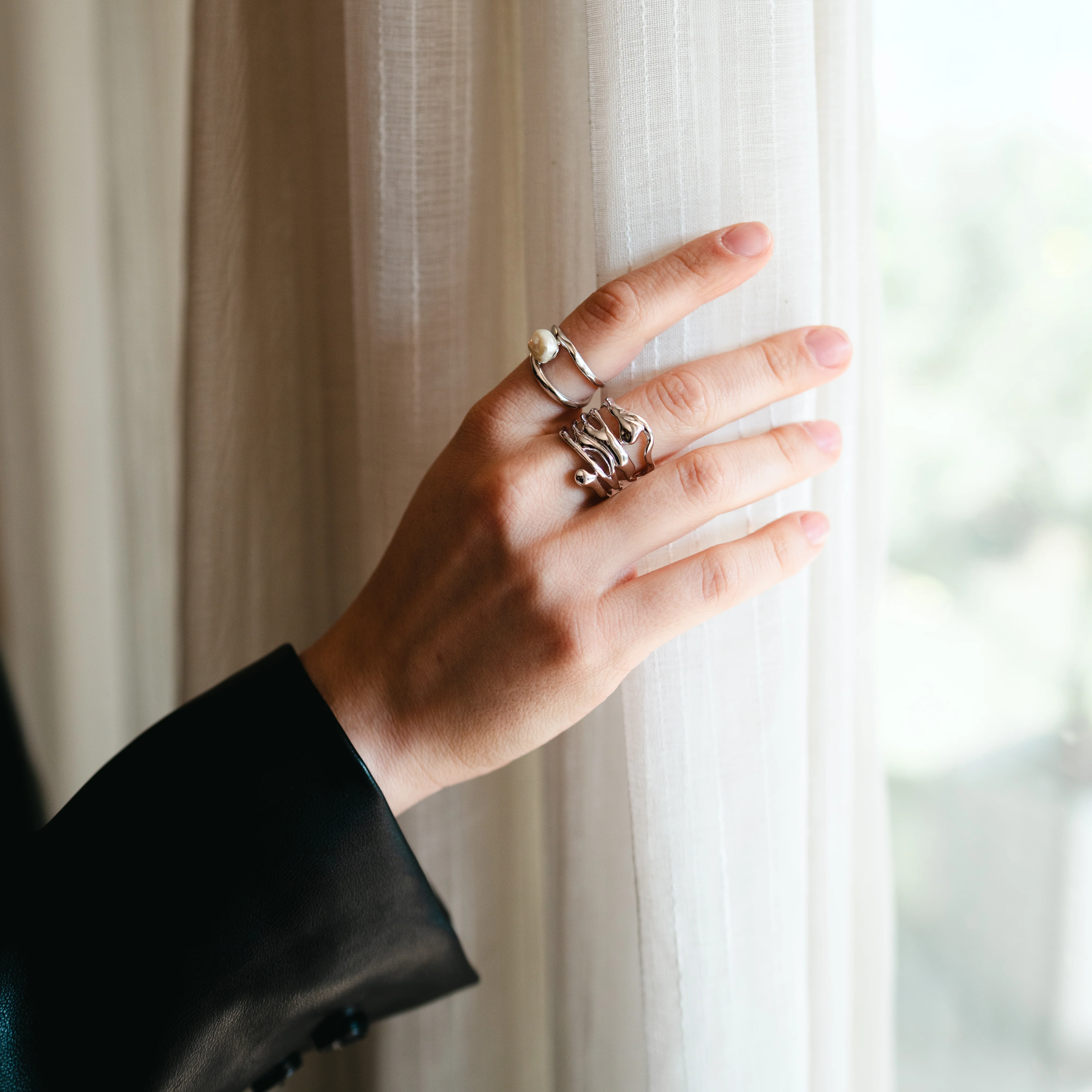 Anillo ajustable perla - Image 4