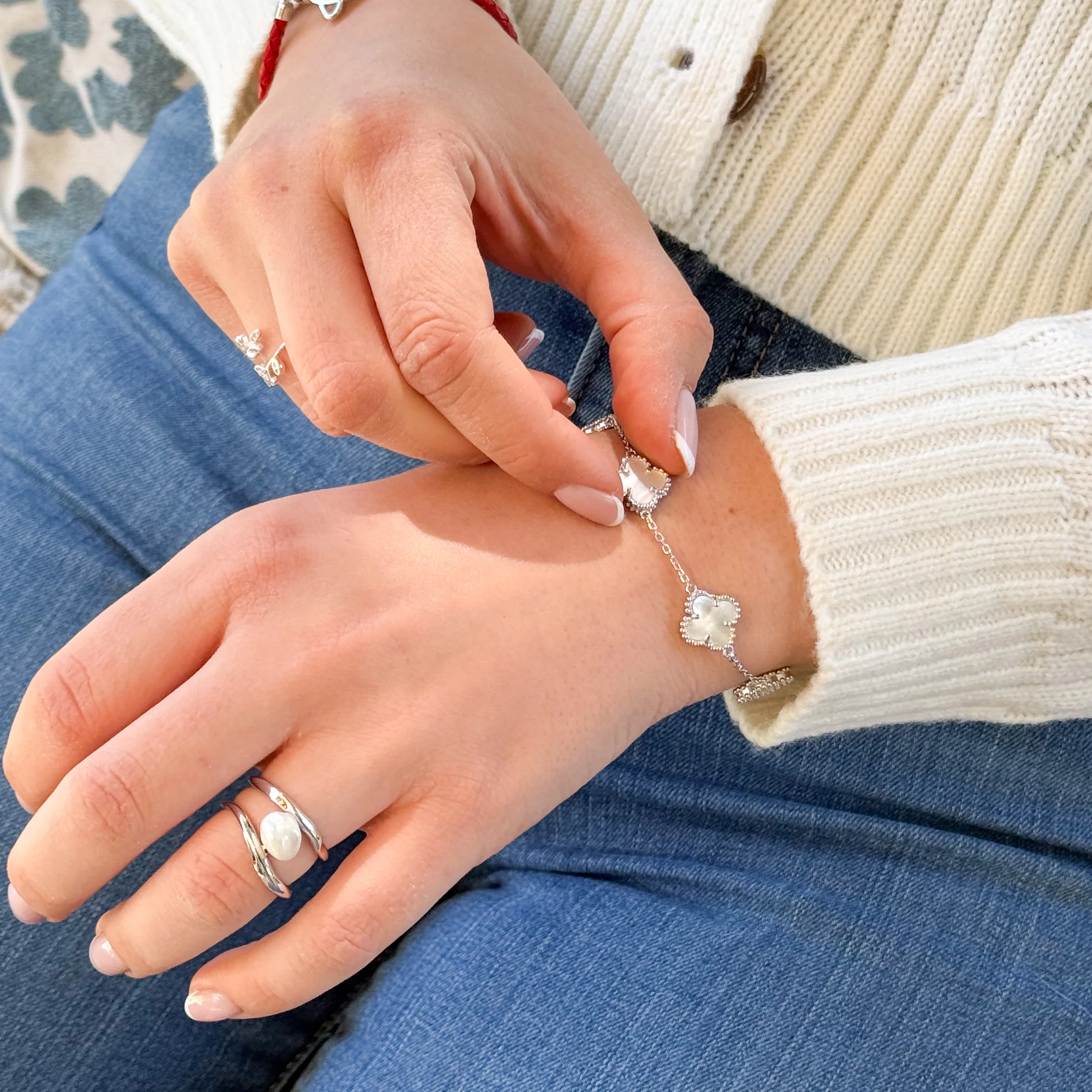 Anillo ajustable perla - Image 5